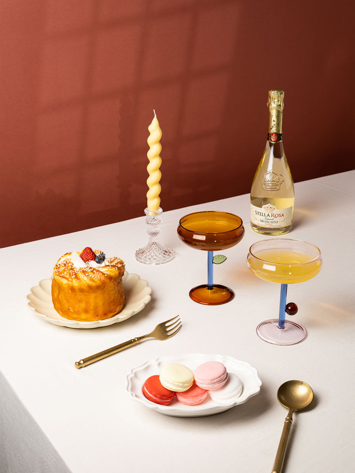 Leafy Dessert Coupe Cocktail Glass