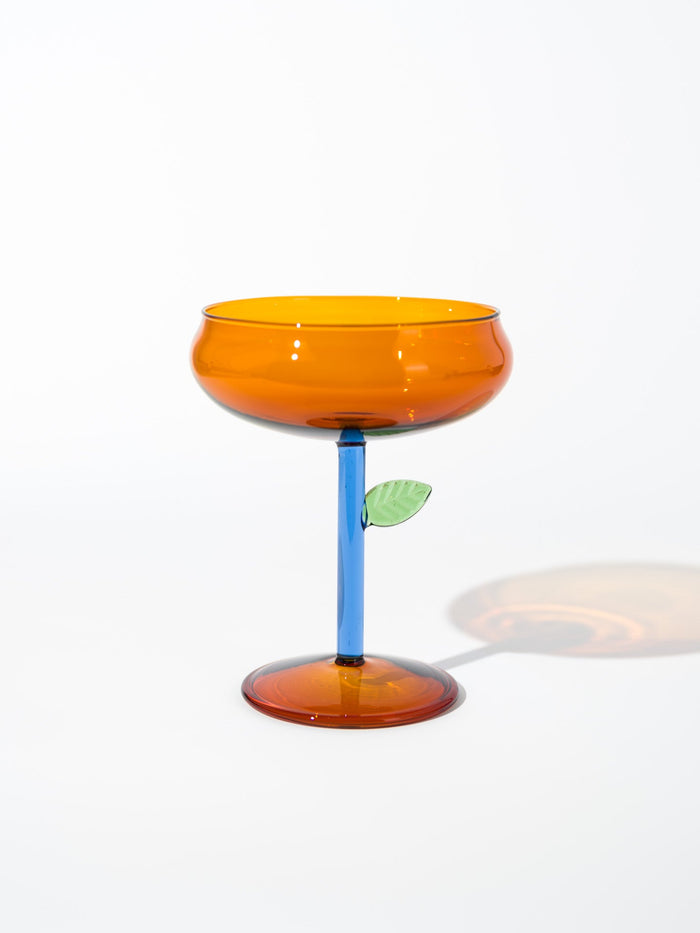 Leafy Dessert Coupe Cocktail Glass