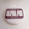 License Plate Button- Alpha Phi