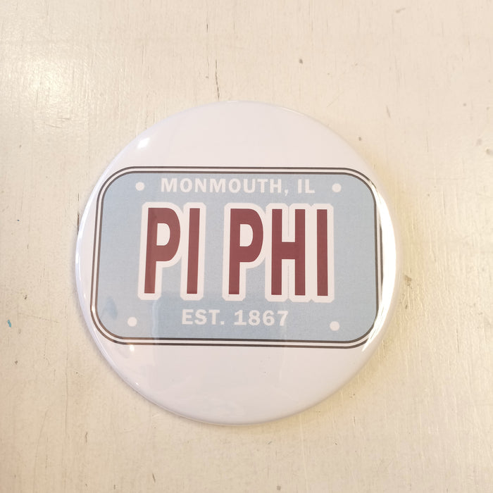 License Plate Button- Pi Beta Phi