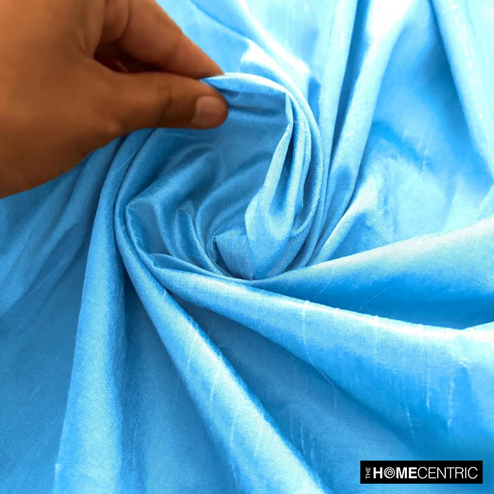 Light Blue Art Silk / Faux Silk Fabric By The Yard