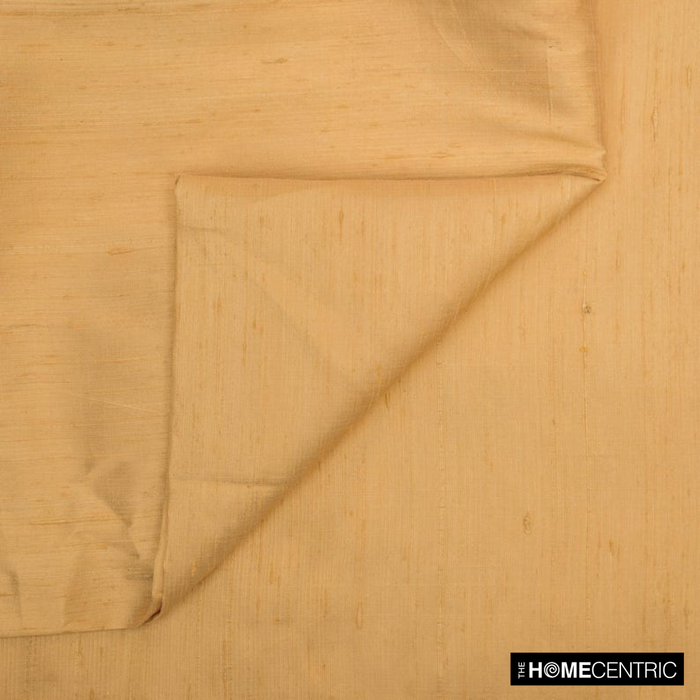 Light Gold 100% Pure Silk Dupioni Fabric By The Yard