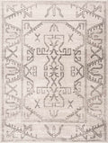 Light Peach and Charcoal Tribal Design Contemporary Area Rug - The Rug Decor