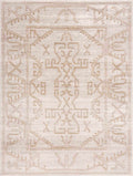 Light Peach and Gold Contemporary Tribal Design Area Rug - The Rug Decor
