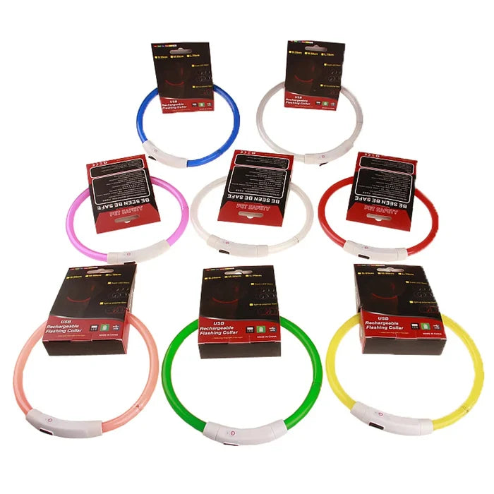 Light Up Dog Collar: USB Rechargeable, Glowing Night Safety