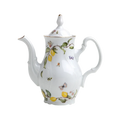 Limoeiro Porcelain Coffee Pot with Gold Accents by Tania Bulhões