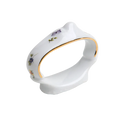 Limoeiro Porcelain Napkin Ring with Gold Accents by Tania Bulhões