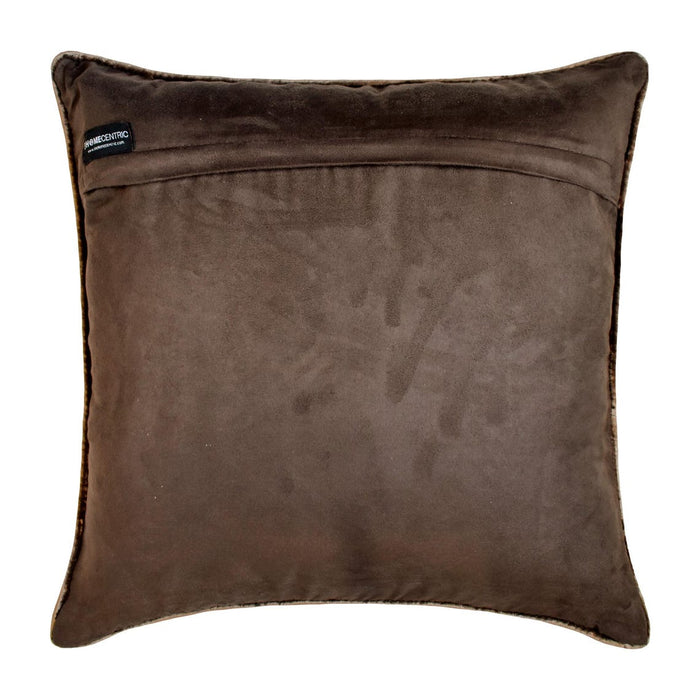 Linked Chevron - Velvet Brown Decorative Bed Runner and Pillow Cover
