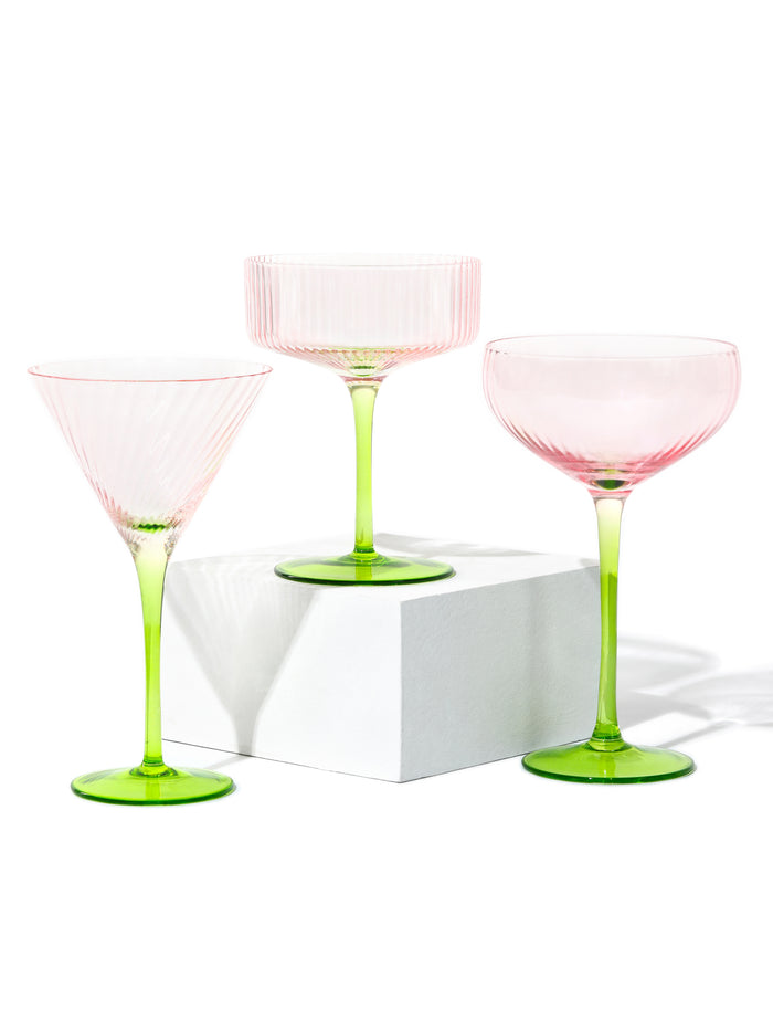 Lotus Coupe Cocktail Glass, Ripple