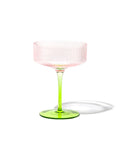 Lotus Coupe Cocktail Glass, Stripe