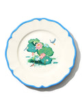 Lotus Pond Plate, Blue, 9 Inch
