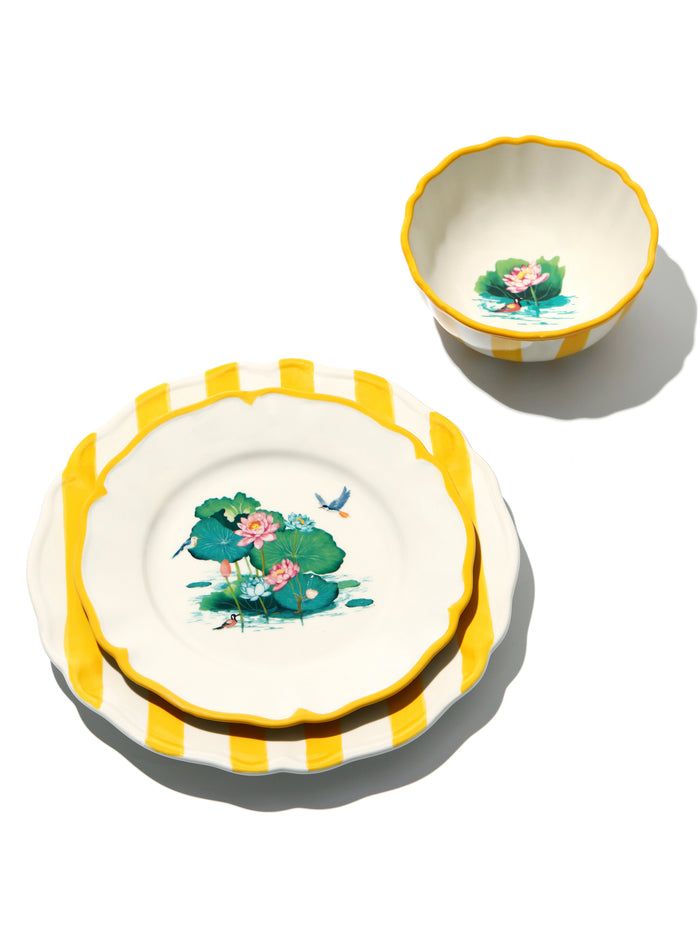 Lotus Pond Bowl, Yellow, 6 Inch