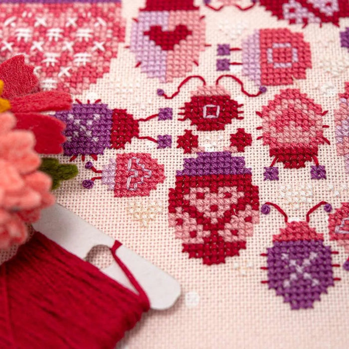Lovebugs Cross Stitch Pattern by Counting Puddles - Sewfinity.com