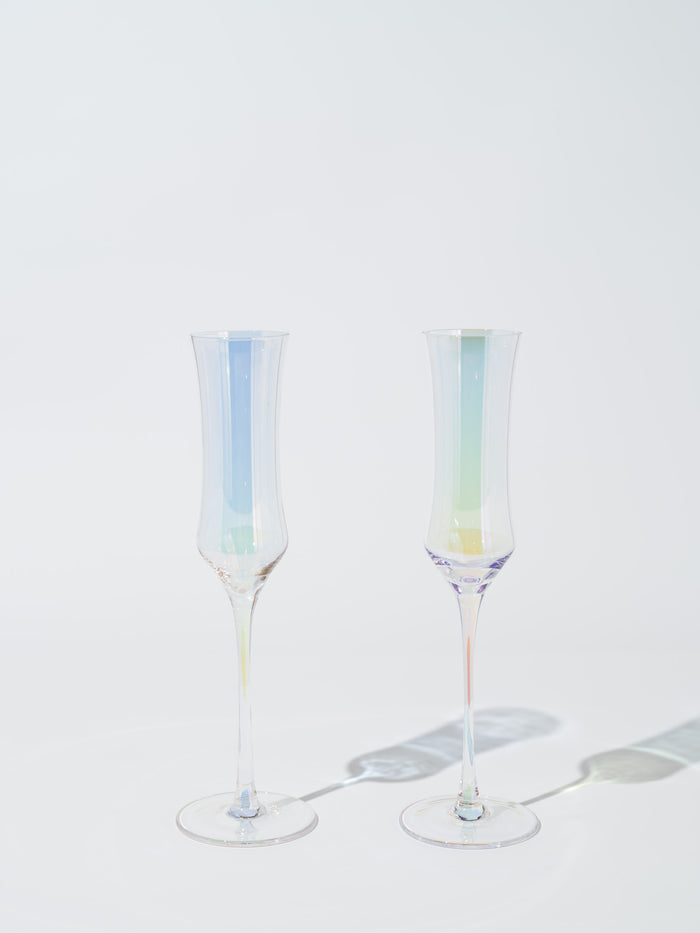 Luna Iridescent Champagne Glass