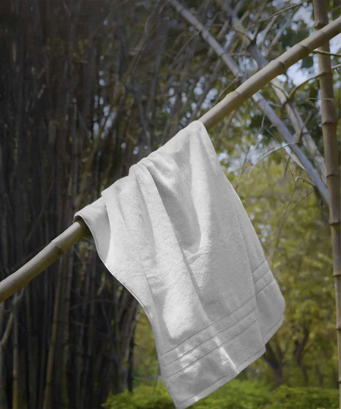 Luxe Home 1Pc Bath Towel, Silver| 600 GSM Cotton Bamboo
