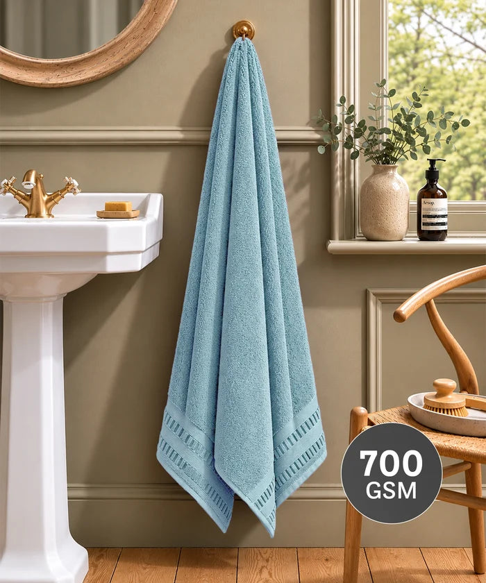 Luxe Home Egyptian Cotton Bath Towel,Tourmaline| 700 GSM | 100% Egyptian Cotton