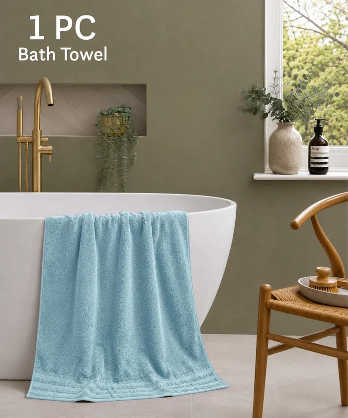Luxe Home Egyptian Cotton Bath Towel,Tourmaline| 700 GSM | 100% Egyptian Cotton