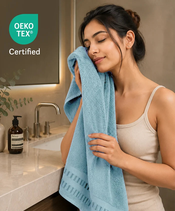 Luxe Home Egyptian Cotton Bath Towel,Tourmaline| 700 GSM | 100% Egyptian Cotton
