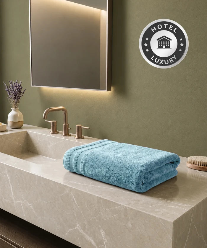 Luxe Home Egyptian Cotton Bath Towel,Tourmaline| 700 GSM | 100% Egyptian Cotton