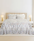Luxe Home King Bedsheet, Morris Garden|300 TC Cotton Bamboo|4 Pillow Covers