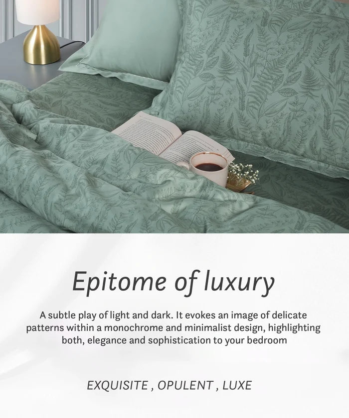 Luxe Home King Bedsheet, Noire|600 TC Cotton|4 Pillow Covers