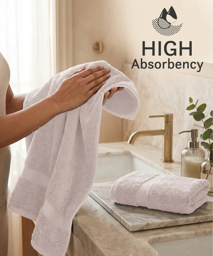 Luxe Home Supima Cotton 2 Pc Hand Towel Set, Dark Sand| 600 GSM | 100% Supima Cotton