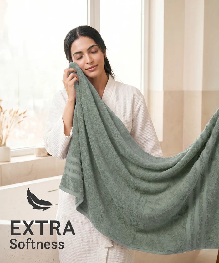 Luxe Home Supima Cotton Bath Towel, Priarie Sage| 600 GSM | 100% Supima Cotton
