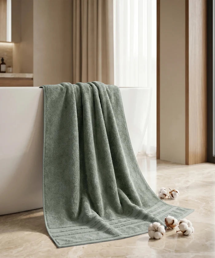 Luxe Home Supima Cotton Bath Towel, Priarie Sage| 600 GSM | 100% Supima Cotton