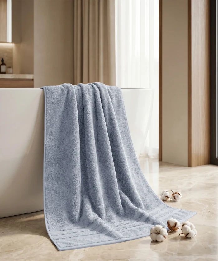 Luxe Home Supima Cotton Bath Towel, Ultimate Grey| 600 GSM | 100% Supima Cotton