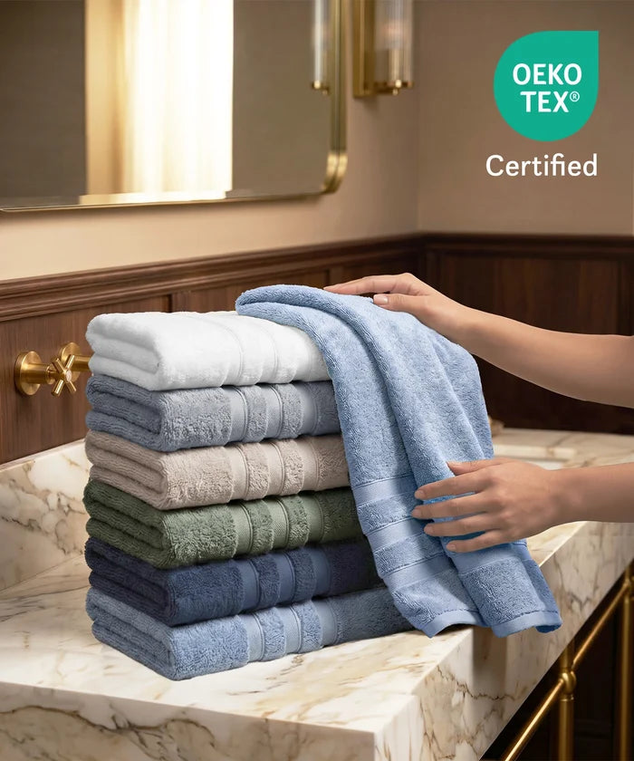 Luxe Home Supima Cotton Bath Towel, Ultimate Grey| 600 GSM | 100% Supima Cotton