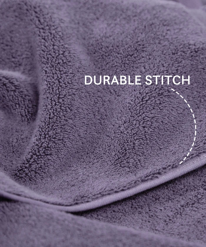 Luxury 2 PC Bath Towel Set, Purple|625 GSM Cotton|Anti Microbial