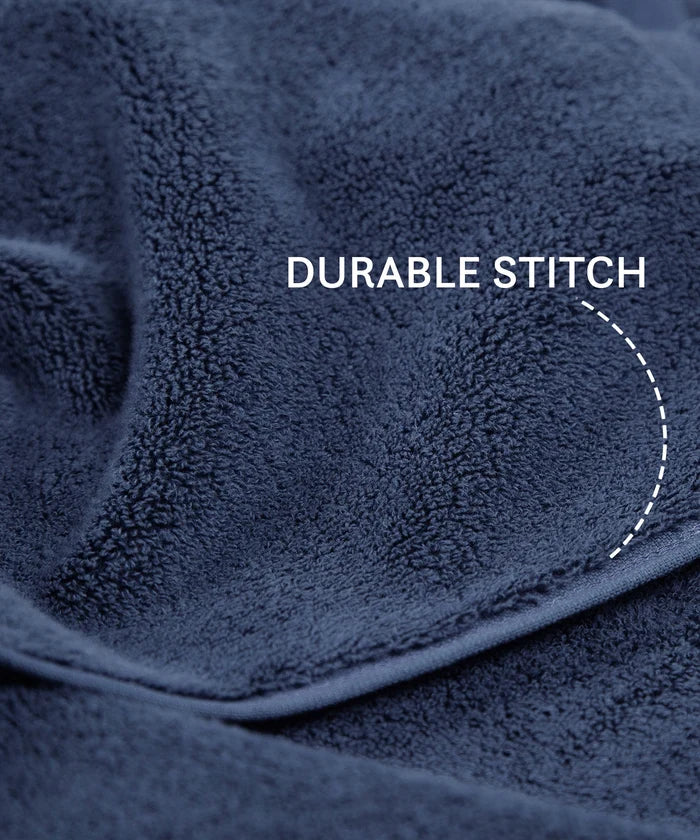 Luxury 6 PC Towel Set, Navy|625 GSM Cotton|Anti Microbial