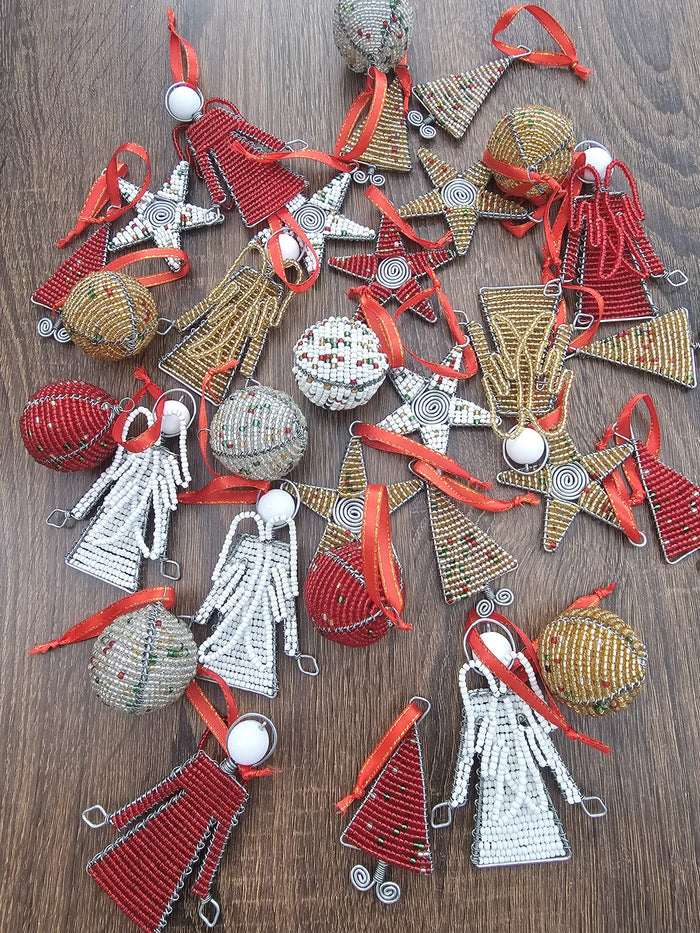 Maasai beaded Christmas Decorations
