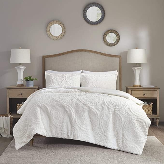 Madison Park Arya Comforter Set Full/Queen, Ivory - Machann.com