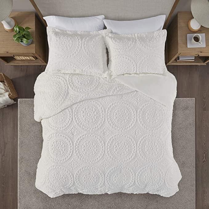 Madison Park Arya Comforter Set Full/Queen, Ivory - Machann.com