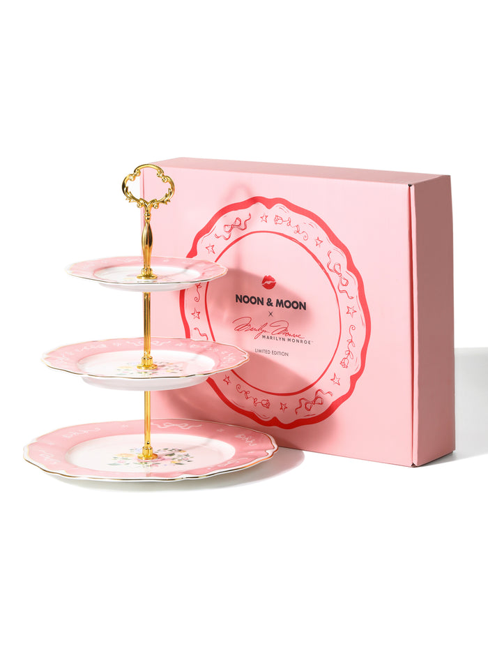 Marilyn Monroe Hollywood Bloom™ Limited Edition, 3-Tier Cake Stands, Set of 2