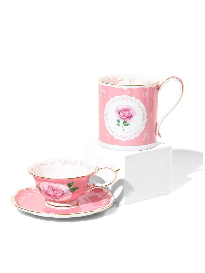 Marilyn Monroe Hollywood Bloom™ Limited Edition, Mug & Tea Cup Set, Blush Pink