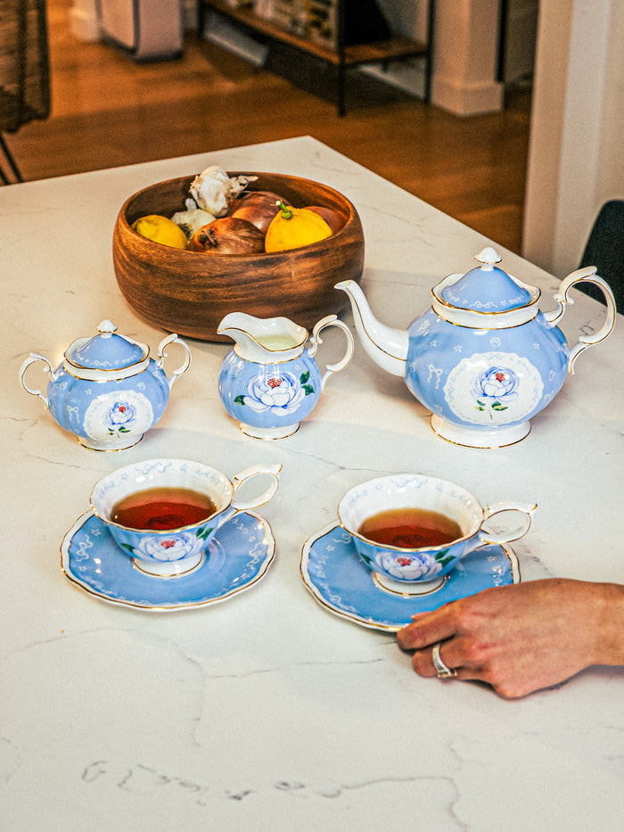 Marilyn Monroe Hollywood Bloom™ Limited Edition, Baby Blue Tea Set of 5
