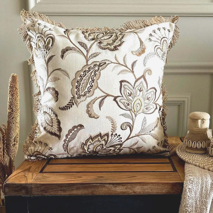 Marjorie - Beige Linen Decorative Euro Sham