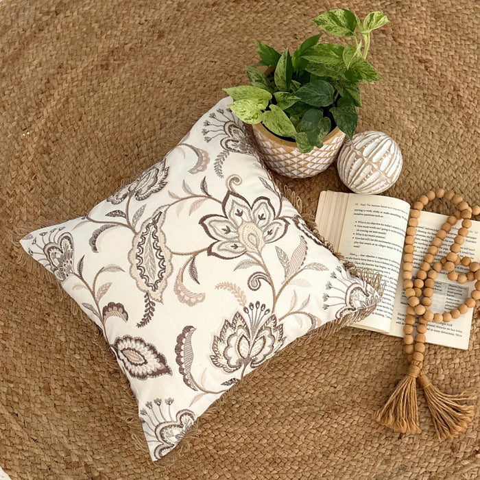 Marjorie - Beige Linen Decorative Euro Sham
