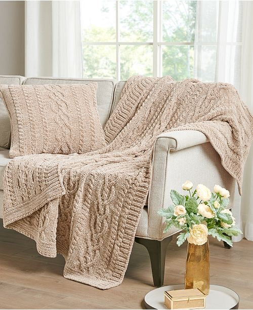 Martha Stewart Collection Chenille Throw - Machann.com