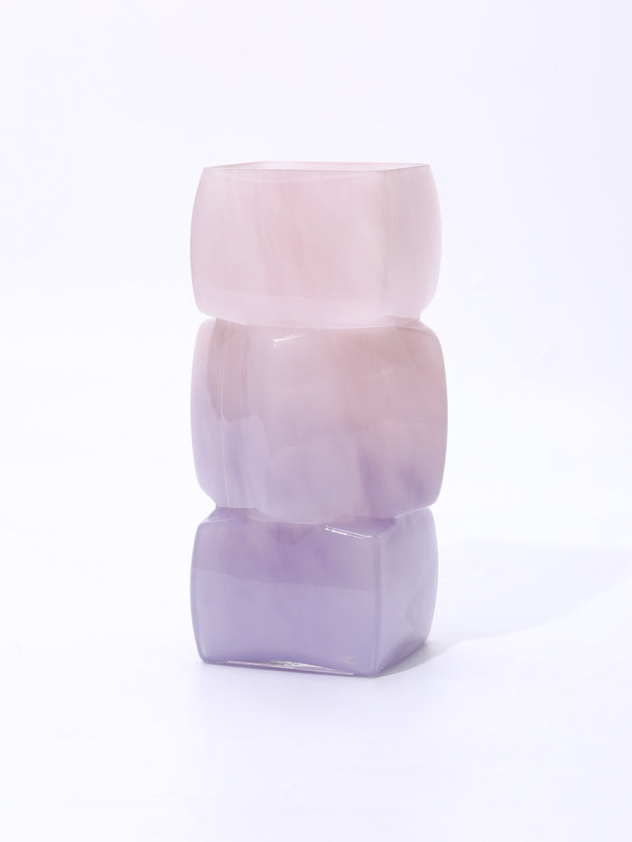 Mauve Swirled Bowlder Vase