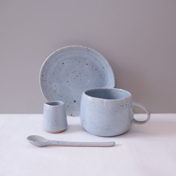 Blue speckle teaspoon by Palinopsia Ceramics