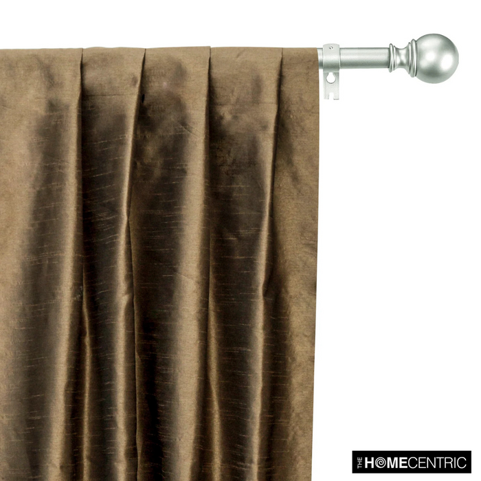 Medium Brown Art Silk / Faux Silk Fabric By The Yard