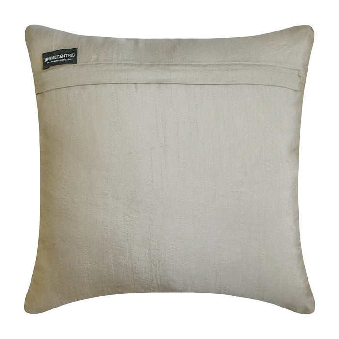 Metallic Mosaic - Silver & Gray Jacquard Throw Pillow Cover