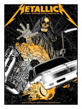 Metallica Charlotte 2018 by Russ Moore, 18" x 24" Lithograph