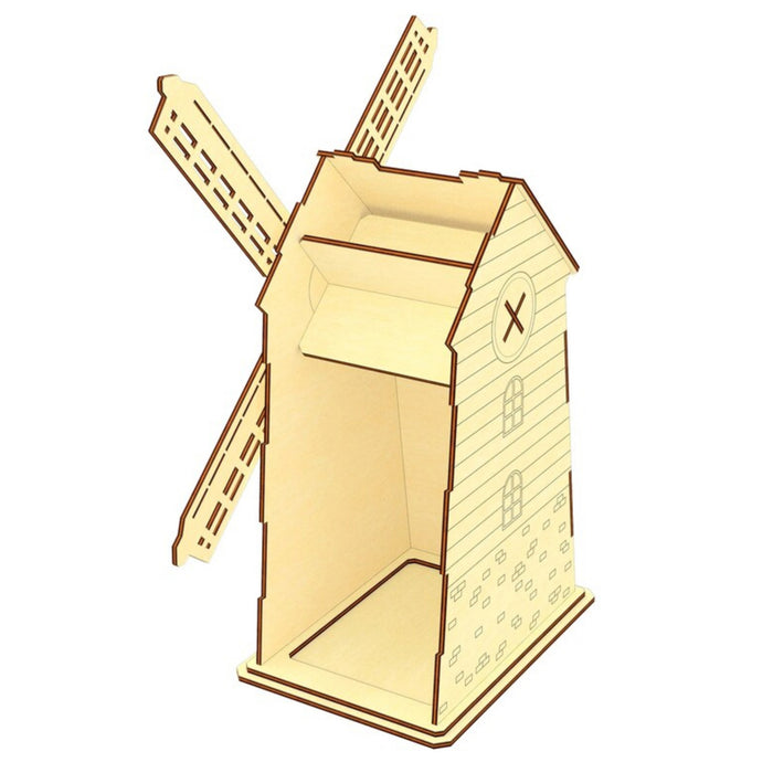 Mill Money Box with Rotating Screw - Glowforge