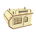 Miniature Book Store in the Shape of Book with Hanging Holes