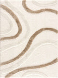 Modern Texture Brown and Ivory Design Area Rug - The Rug Decor