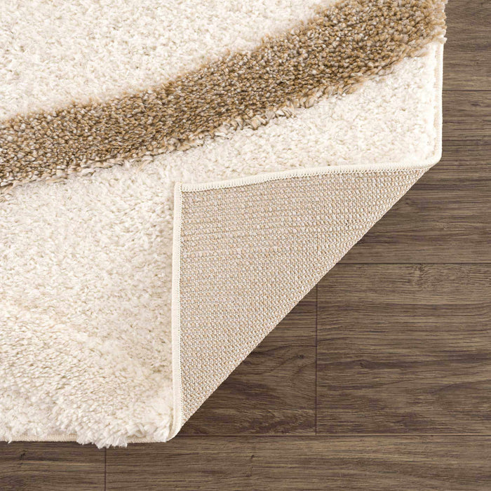 Modern Texture Brown and Ivory Design Area Rug - The Rug Decor
